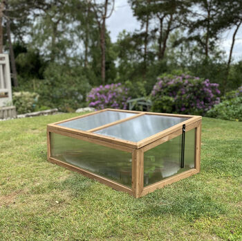 Wooden Framed Polycarbonate Coldframe With Foil Tape, 9 of 9