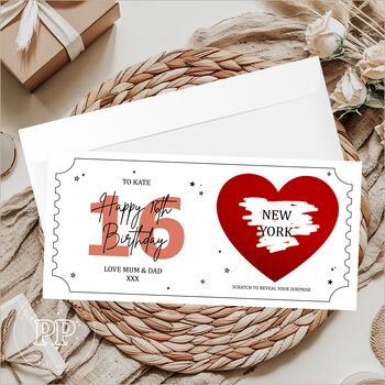 Personalised 16th Birthday Scratch Card, Surprise Gift Reveal, 2 of 6
