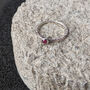Raw Stone Silver Stacking Ring: Ruby, thumbnail 4 of 11