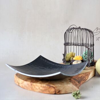 Personalised 6th Anniversary Large Square Iron Dish, 5 of 11