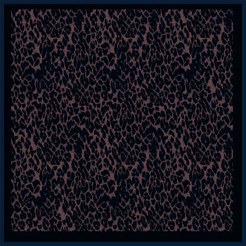 Leopard Print Cotton Scarf With Blue Spots 120cm * 120cm, 4 of 4