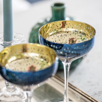 Blue Star Champagne Saucers, 2 of 4