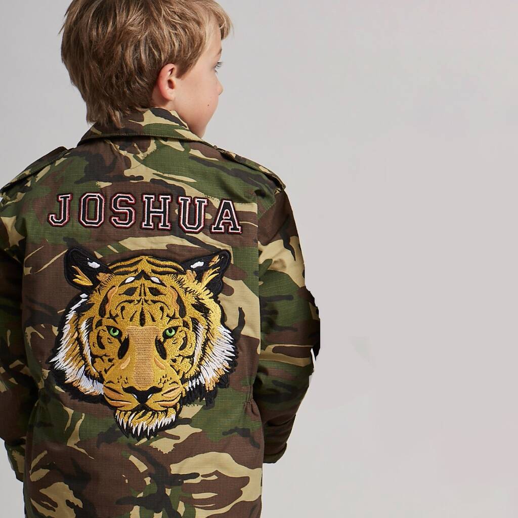 Big Tiger Personalised Kids Camo Jacket, 1 of 6