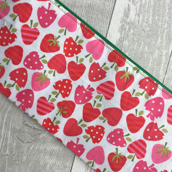 Children's Rosy Apple Fabric Pencil Case, 3 of 5