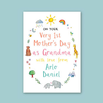Personalised 1st Mothers Day Nana Gran Card, 5 of 5