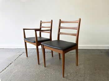 Mid Century Set Of Dining Chairs By Schreiber Furniture, 11 of 12