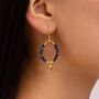 18ct Gold Plated Sapphire And Citrine Drop Earrings, thumbnail 1 of 6