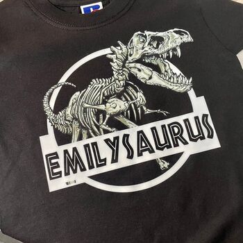 Personalised Dinosaur Name Kids T Shirt, 3 of 6