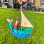 Personalised Christmas Santa In His Sailing Boat, thumbnail 3 of 3