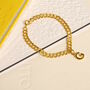 Children's Gold Plated Personalised Initial Bracelet, thumbnail 1 of 5