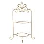 57cm Two Tiers Cake Stand Gold Metal Serving Platter, thumbnail 2 of 2