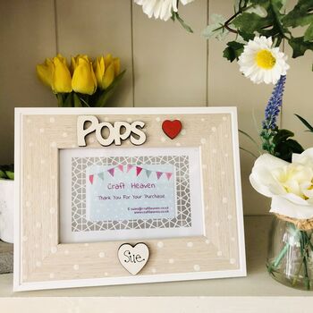 Personalised Pops Photo Frame Father's Day Gift, 4 of 9