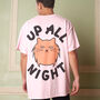Up All Night Men's Cat Slogan T Shirt, thumbnail 1 of 6