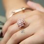 Rotating Spinner Clover Floral Fidget Rotating Shamrock Ring, thumbnail 3 of 3