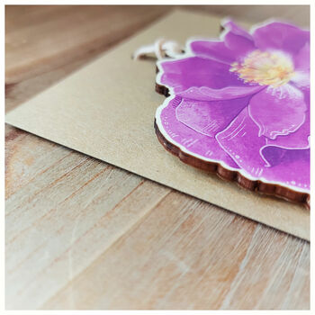 Wooden Purple Rose Decoration, 5 of 5