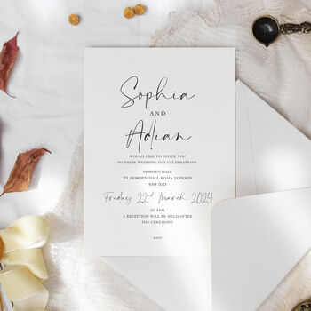 This Is Love Wedding Invitation + RSVP Card Set, 2 of 4