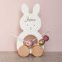 Personalised Wooden Bunny Pull Toy, thumbnail 1 of 5