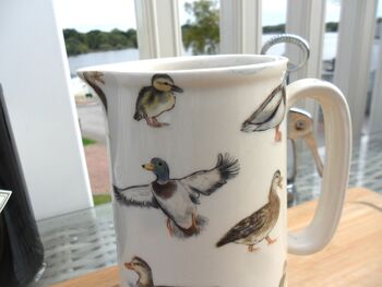 Medium Earthenware Jug In Ducks And Mallards Design, 2 of 9