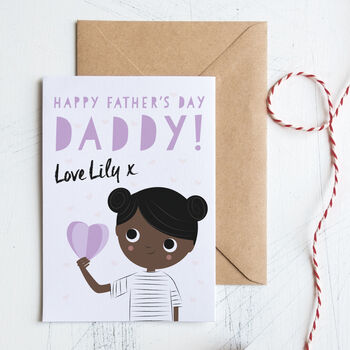Personalised Father's Day Card Daddy, Dad, 7 of 7
