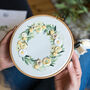 Lemon Wreath Embroidery Hoop Kit, thumbnail 1 of 5