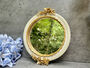 20cm Cream And Gold Decorative Wall Mirror – Floral Motif, thumbnail 1 of 12