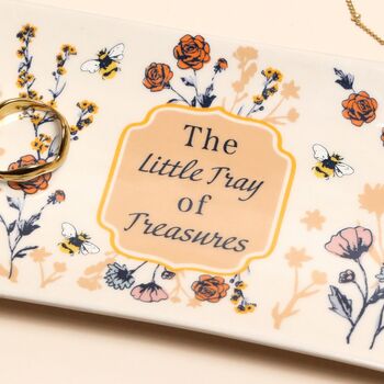 Ceramic Little Tray Of Treasure Trinket Dish, 3 of 3