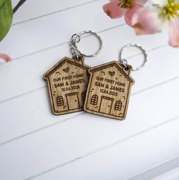 Personalised “Our First Home” Keyring – Custom New Home Keepsake Gift, 4 of 4