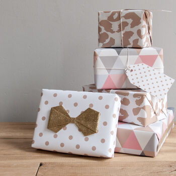 Gold Polka Spotty Luxury Wrapping Paper, 2 of 3