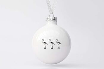Funny Christmas Bauble With Flamingos, 6 of 6