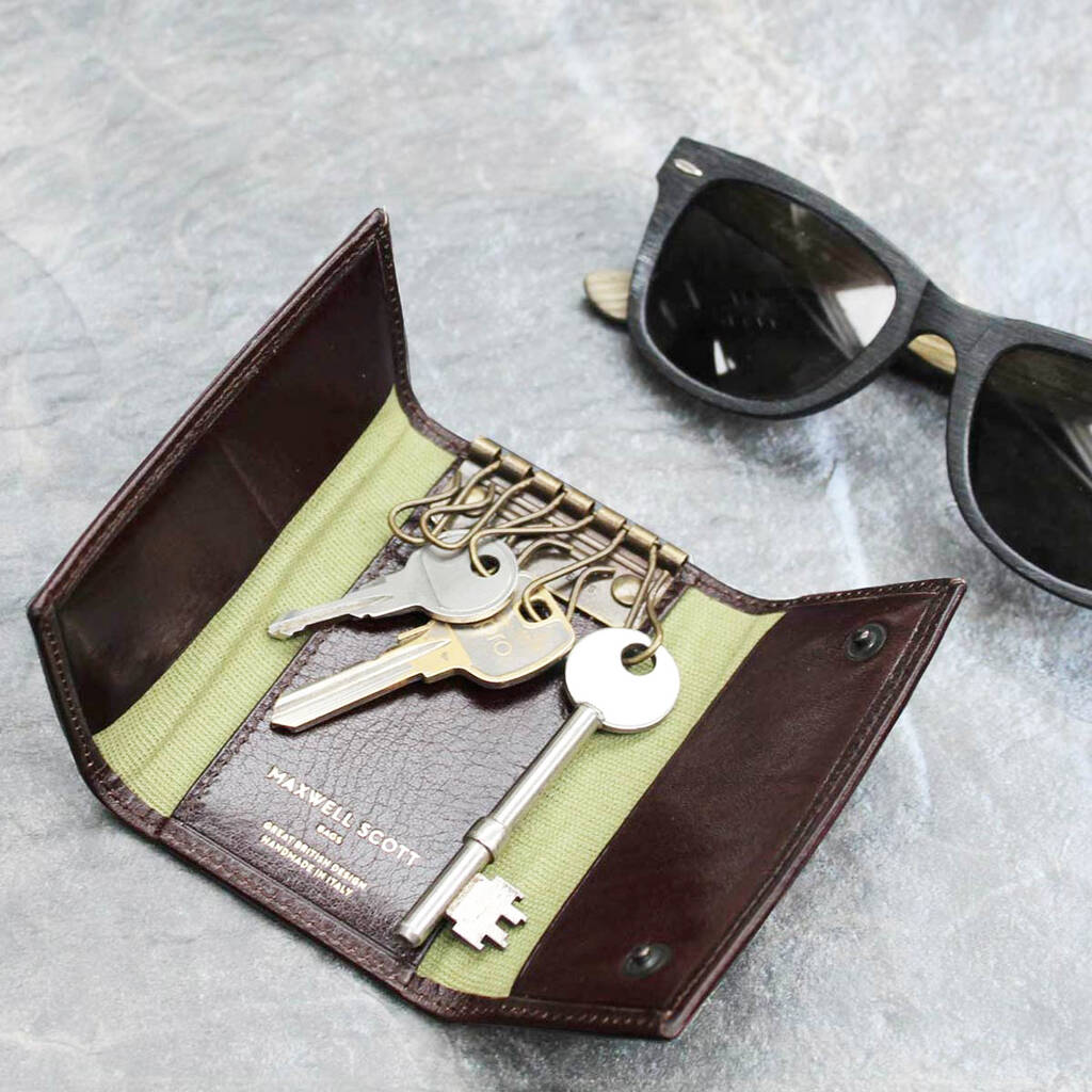 Image of Personalised Leather Key Wallet 'Lapo'