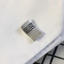 Sterling Silver Etched Cufflinks, thumbnail 2 of 7