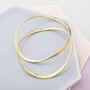 Gold Textured Round Silver Stacking Bangles, thumbnail 1 of 6