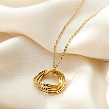 Personalised Infinity Hoop Russian Ring Necklace, 3 of 9