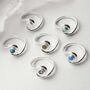 Sterling Silver Gemstone Spiral Adjustable Rings, thumbnail 3 of 8