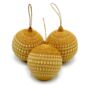 Gold Dotted Christmas Baubles Pack Of Three, thumbnail 2 of 8