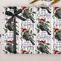 Three Sheets Of Gothic Raven Christmas Wrapping Paper, thumbnail 2 of 2