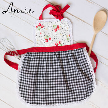 Cute Cotton Kitchen Apron For Women And Kids, 4 of 12