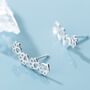 Sterling Silver Paw Climber Earrings, thumbnail 1 of 5