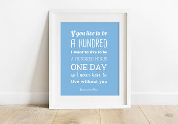 Winnie The Pooh Anniversary Gift Quote Print, 4 of 6