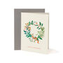Floral Wreath Christmas Card, thumbnail 1 of 2