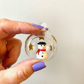 Hand Blown Glass Mini Bauble With Christmas Tree, 2 of 4
