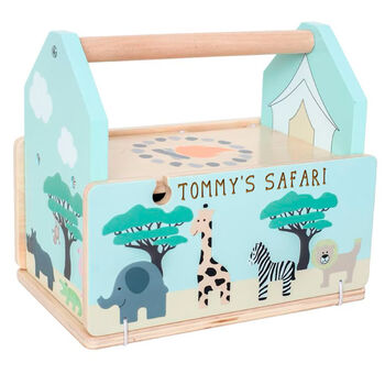 Personalised Wooden Train Set Toy And Keepsake Box, 7 of 7