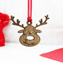 Cute Wooden Reindeer Ornament, thumbnail 7 of 12