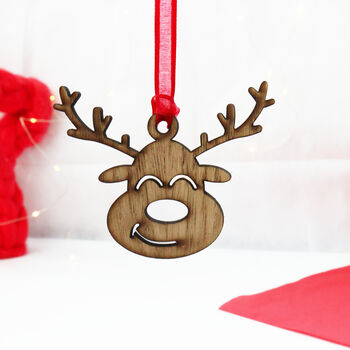 Cute Wooden Reindeer Ornament, 7 of 12