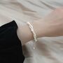 Michelle Ivory Silver Pearl Ball Twist Gift Bracelet, thumbnail 1 of 2