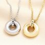 Personalised Stainless Steel Doughnut Pendant Necklace, thumbnail 1 of 4