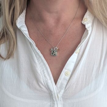 The Trio Dalmatian Jasper Necklace, Sterling Silver, 2 of 9