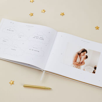 My Baby Journal Lullaby | Luxury Cloth Baby Memory Book With Gold Foil, 11 of 12