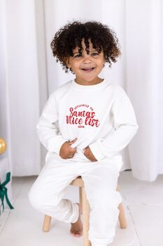 Officially On Santa's Nice List Embroidered Personalised Sweatshirt Jumper, 3 of 8