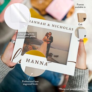 Personalised Wedding Anniversary Picture Frame Gift, 4 of 11